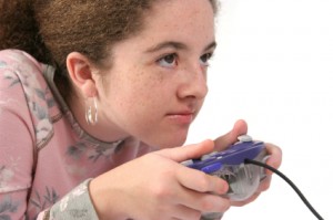 Intense Girl Gamer