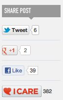Facebook's I Care button
