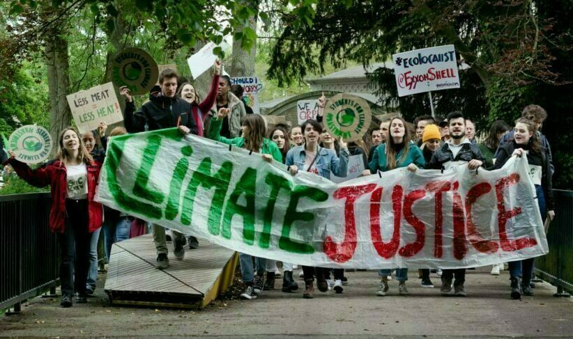 Young people protesting against the biggest problem they faced in 2022 environment